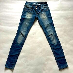 VIP Jeans Size 0‎ Womens Skinny Stretch Mid Rise Blue Denim